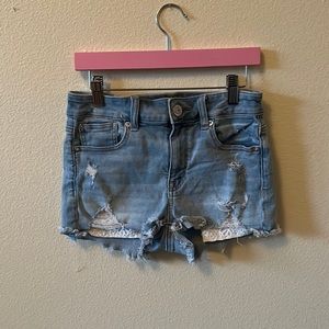 american eagle jean shorts 0